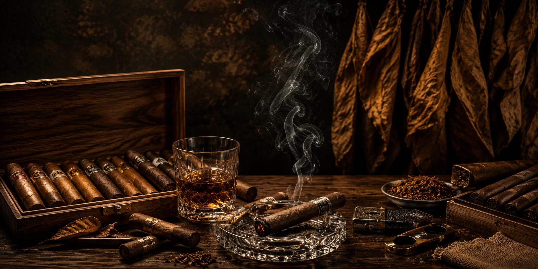 Premium cigar lounge atmosphere